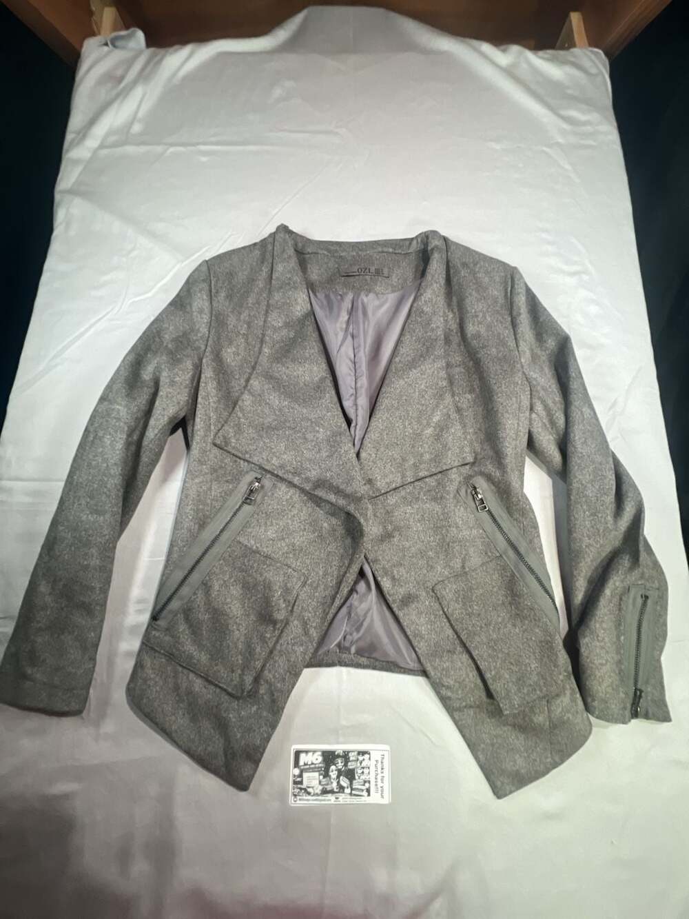 OZL Gray Moto Jacket Size M